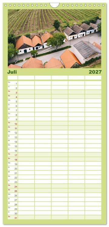 Produktbild: Familienplaner 2027 - Das Weinviertel im wundersch&ouml;nen Nieder&ouml;sterreich. mit 5 Spalten (Wandkalender, 21 x 45 cm) CALVENDO