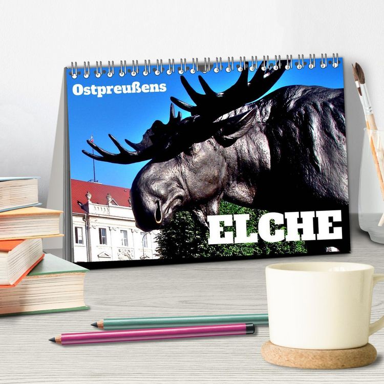 Produktbild: Ostpreu&szlig;ens Elche (Tischkalender 2026 DIN A5 quer), CALVENDO Monatskalender