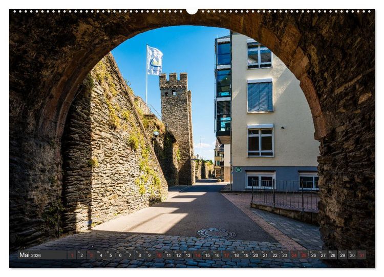 Produktbild: Oberwesel - Stadt der T&uuml;rme (hochwertiger Premium Wandkalender 2026 DIN A2 quer), Kunstdruck in Hochglanz