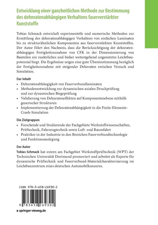 Produktbild: Entwicklung einer ganzheitlichen Methode zur Bestimmung des dehnratenabh&auml;ngigen Verhaltens faserverst&auml;rkter Kunststoffe
