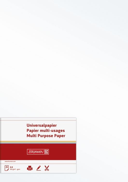Produktbild: Brunnen Universalpapier A4 160g perlws 25Bl