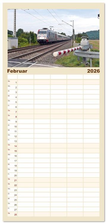 Produktbild: Familienplaner 2026 - Die Baureihe 101 der Deutschen Bahn mit 5 Spalten (Wandkalender, 21 x 45 cm) CALVENDO