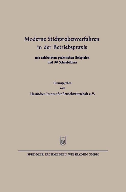 Produktbild: Moderne Stichprobenverfahren in der Betriebspraxis