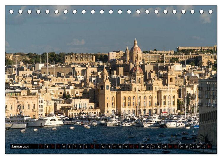 Produktbild: Valletta - Malta (Tischkalender 2026 DIN A5 quer), CALVENDO Monatskalender
