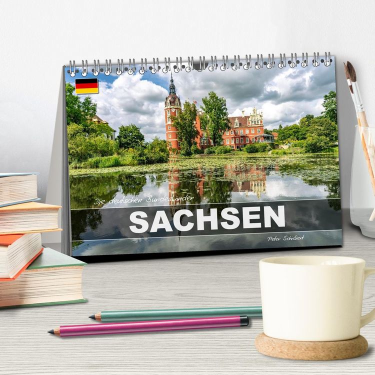 Produktbild: Die deutschen Bundesl&auml;nder - Sachsen (Tischkalender 2026 DIN A5 quer), CALVENDO Monatskalender