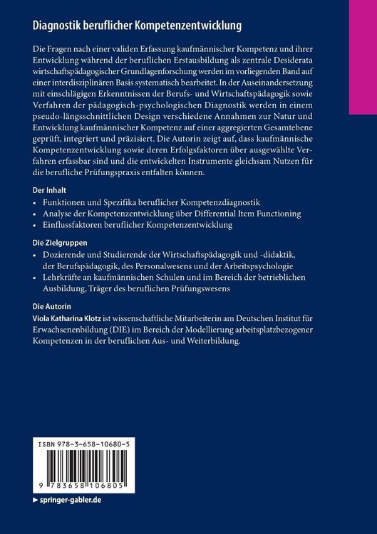 Produktbild: Diagnostik beruflicher Kompetenzentwicklung