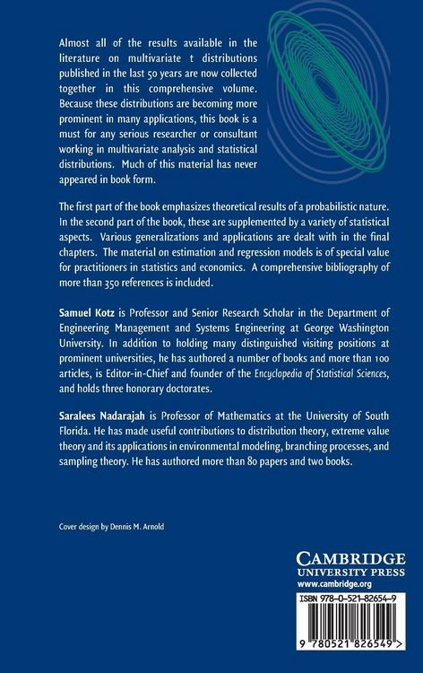 Produktbild: Multivariate T-Distributions and Their Applications