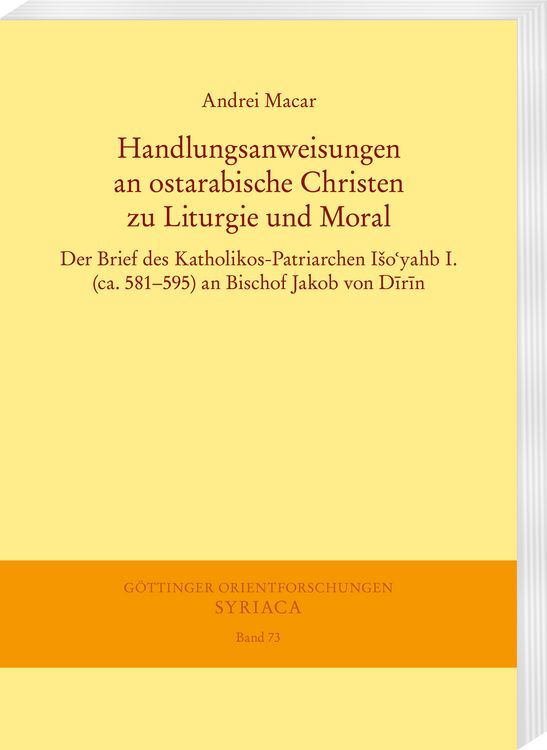 Produktbild: Handlungsanweisungen an ostarabische Christen zu Liturgie und Moral