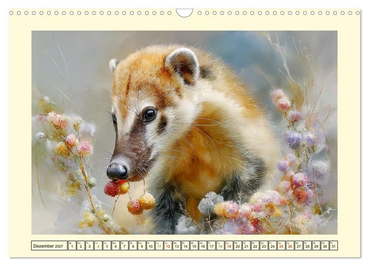 Produktbild: Nasenb&auml;ren. Neugierig zwischen &Auml;sten und Strand (Wandkalender 2027 DIN A3 quer), CALVENDO Monatskalender