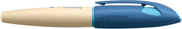 Produktbild: STABILO Schulf&uuml;ller ergonomisch f&uuml;r Linksh&auml;nder mit Anf&auml;nger-Feder A -   EASYbirdy Timber in blau - inkl. Patrone