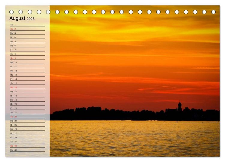 Produktbild: Unterwegs am Bodensee (Tischkalender 2026 DIN A5 quer), CALVENDO Monatskalender
