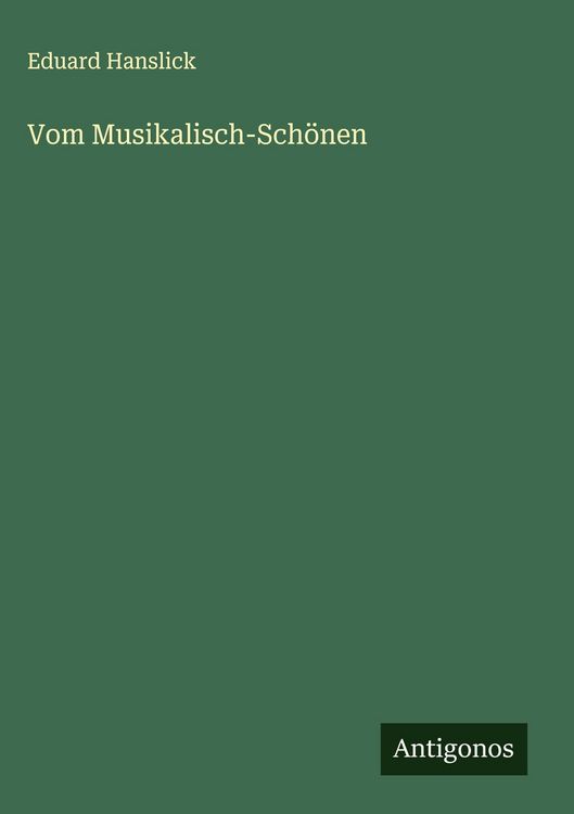 Produktbild: Vom Musikalisch-Sch&ouml;nen