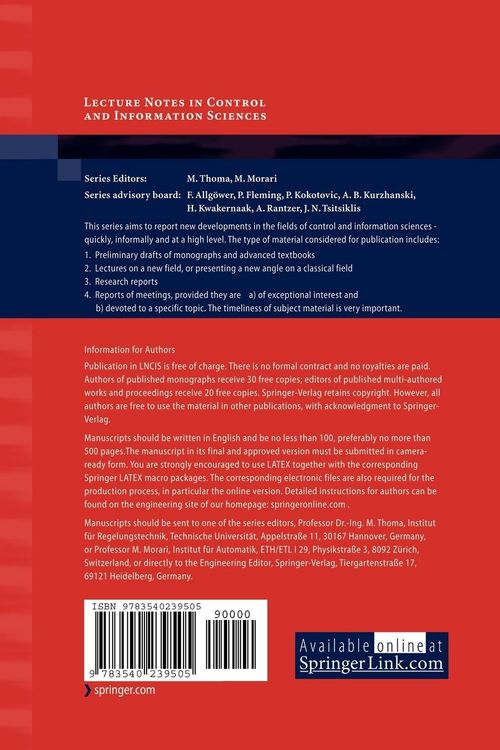 Produktbild: Robust Control of Linear Systems Subject to Uncertain Time-Varying Parameters