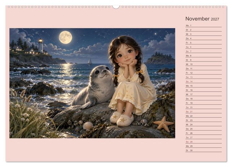 Produktbild: Mila und die Nacht der Fabelwesen (Wandkalender 2027 DIN A2 quer), CALVENDO Monatskalender