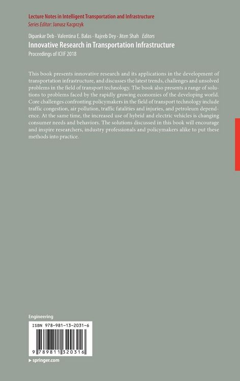 Produktbild: Innovative Research in Transportation Infrastructure