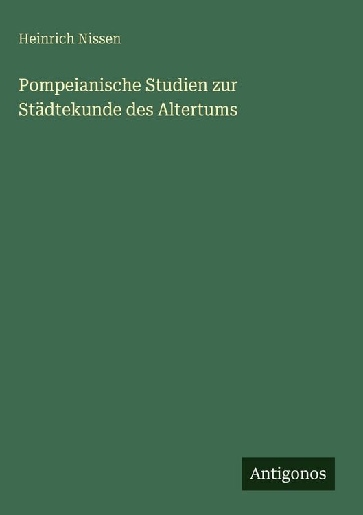 Produktbild: Pompeianische Studien zur St&auml;dtekunde des Altertums