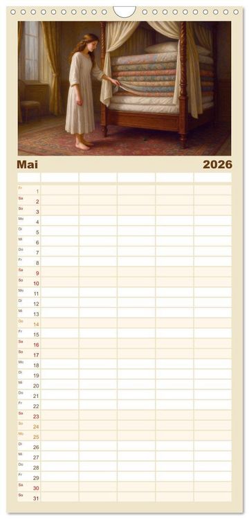 Produktbild: Familienplaner 2026 - Hans Christian Andersen. Sein Leben, seine Werke mit 5 Spalten (Wandkalender, 21 x 45 cm) CALVENDO