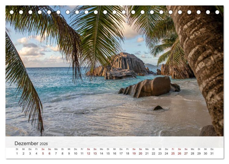Produktbild: Seychellen - Trauminseln im Indischen Ozean (Tischkalender 2026 DIN A5 quer), CALVENDO Monatskalender