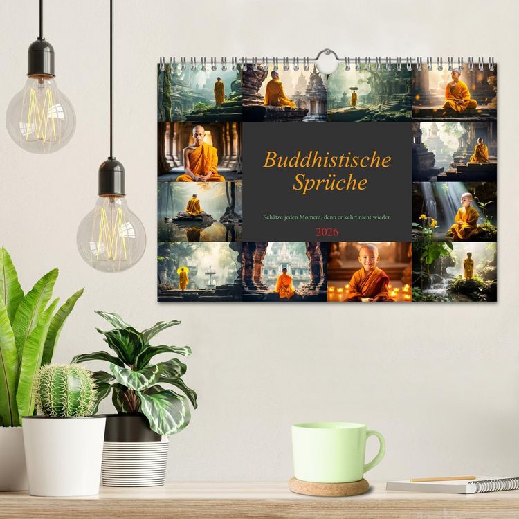Produktbild: Buddhistische Spr&uuml;che (Wandkalender 2026 DIN A4 quer), CALVENDO Monatskalender