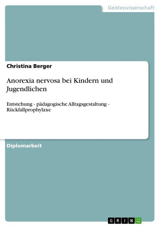 Produktbild: Anorexia nervosa bei Kindern und Jugendlichen