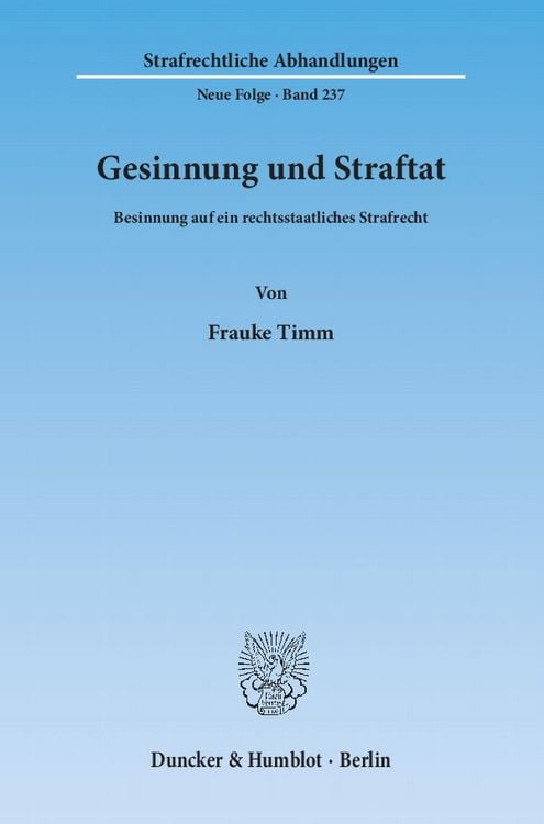 Produktbild: Gesinnung und Straftat.