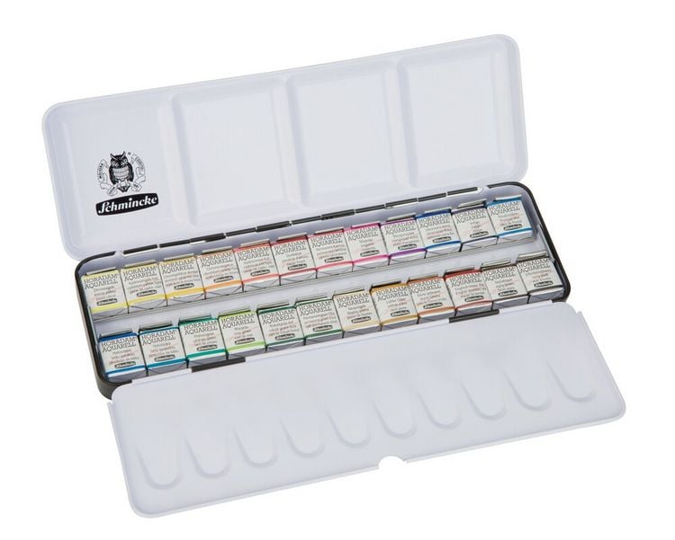 Produktbild: Schmincke Horadam Aquarell, Metallkasten, 24 x 1/2 N&auml;pfchen