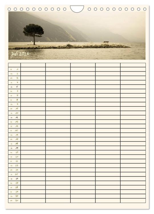 Produktbild: Der Gardasee im Norden - Familienplaner 2026 (Wandkalender 2026 DIN A4 hoch), CALVENDO Monatskalender