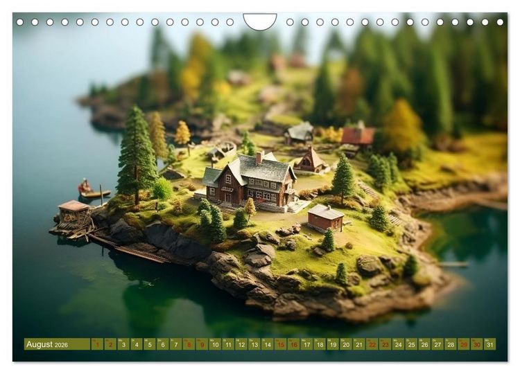 Produktbild: Miniaturwelt Inseln (Wandkalender 2026 DIN A4 quer), CALVENDO Monatskalender