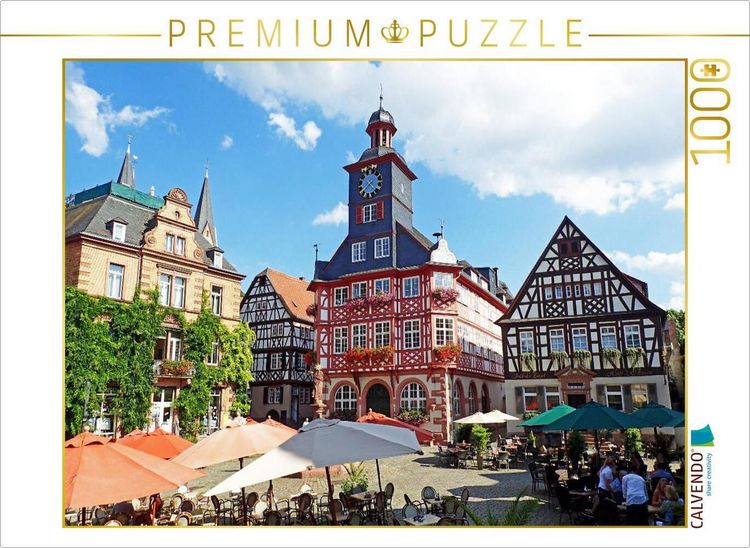 Produktbild: CALVENDO Puzzle Das barocke Rathaus Heppenheims an der Bergstra&szlig;e | 1000 Teile Lege-Gr&ouml;&szlig;e 64x48cm Foto-Puzzle f&uuml;r gl&uuml;ckliche Stunden
