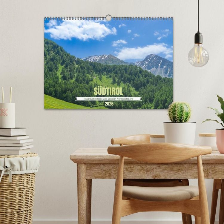 Produktbild: S&uuml;dtirol - Traumhafte Berge und Seen im Norden Italiens (Wandkalender 2026 DIN A3 quer), CALVENDO Monatskalender