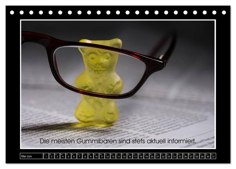 Produktbild: Wissenswertes aus der Welt der Gummib&auml;ren (Tischkalender 2026 DIN A5 quer), CALVENDO Monatskalender