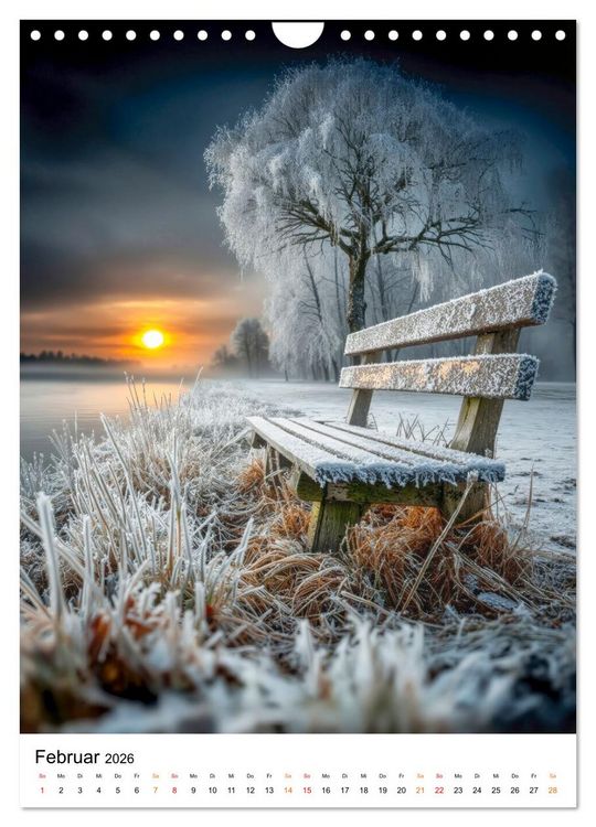 Produktbild: Wintermomente - Natur im wei&szlig;en Kleid (Wandkalender 2026 DIN A4 hoch), CALVENDO Monatskalender