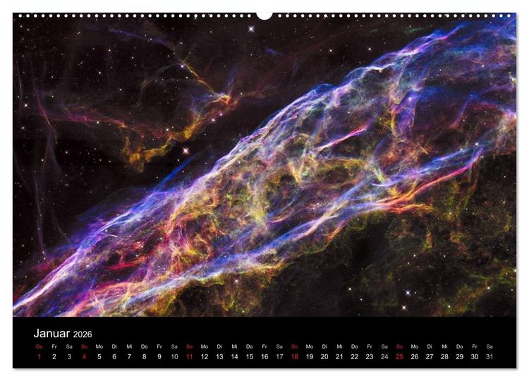 Produktbild: Der Weltraum. Spektakul&auml;re Gasnebel und Galaxien (hochwertiger Premium Wandkalender 2026 DIN A2 quer), Kunstdruck in Hochglanz