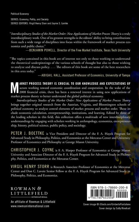 Produktbild: Interdisciplinary Studies of the Market Order