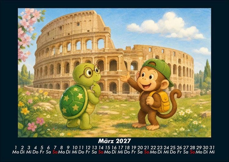 Produktbild: Taz & Milo entdecken ber&uuml;hmte Bauwerke 2027 Fotokalender DIN A5