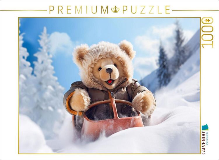 Produktbild: CALVENDO Puzzle Ein Motiv aus dem Kalender Teddyb&auml;r und seine Abenteuer | 1000 Teile Lege-Gr&ouml;&szlig;e 64x48cm Foto-Puzzle f&uuml;r gl&uuml;ckliche Stunden