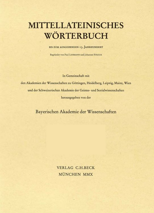 Produktbild: Mittellateinisches W&ouml;rterbuch 45. Lieferung (implumis - inconscriptus)