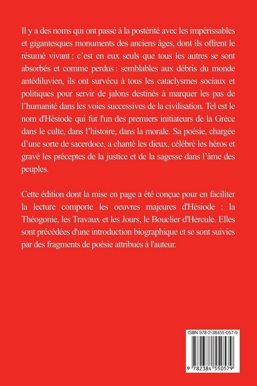 Produktbild: La Th&eacute;ogonie, les travaux et les jours, le bouclier d'Hercule