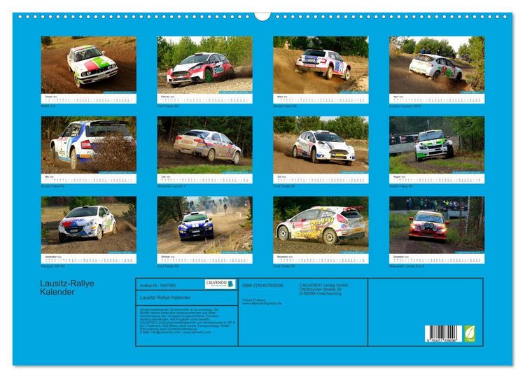 Produktbild: Lausitz-Rallye Kalender (Wandkalender 2026 DIN A2 quer), CALVENDO Monatskalender