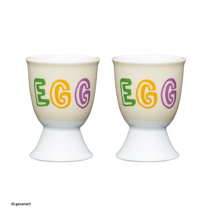 Produktbild: neuetischkultur Eierbecher Porzellan 2er Set EGG Eierbecher Porzellan 2er Set EGG