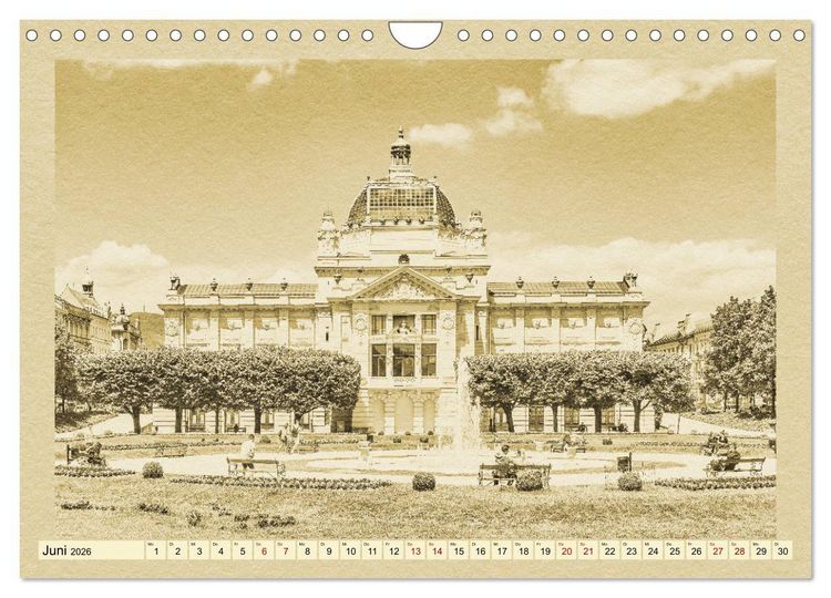 Produktbild: Zagreb &ndash; Ein Kalender im Zeitungsstil (Wandkalender 2026 DIN A4 quer), CALVENDO Monatskalender