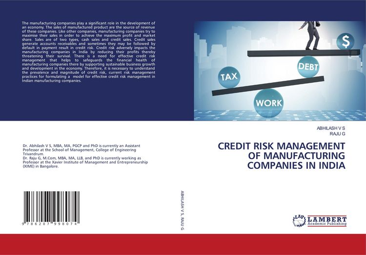 Produktbild: CREDIT RISK MANAGEMENT OF MANUFACTURING COMPANIES IN INDIA