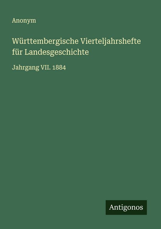 Produktbild: W&uuml;rttembergische Vierteljahrshefte f&uuml;r Landesgeschichte