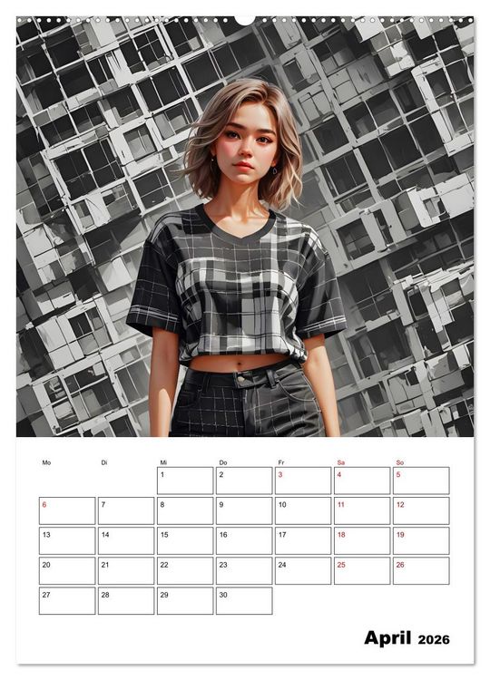 Produktbild: Schachspiel der Mode (Wandkalender 2026 DIN A2 hoch), CALVENDO Monatskalender