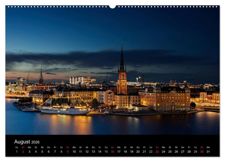 Produktbild: N&auml;chtliche St&auml;dte (hochwertiger Premium Wandkalender 2026 DIN A2 quer), Kunstdruck in Hochglanz