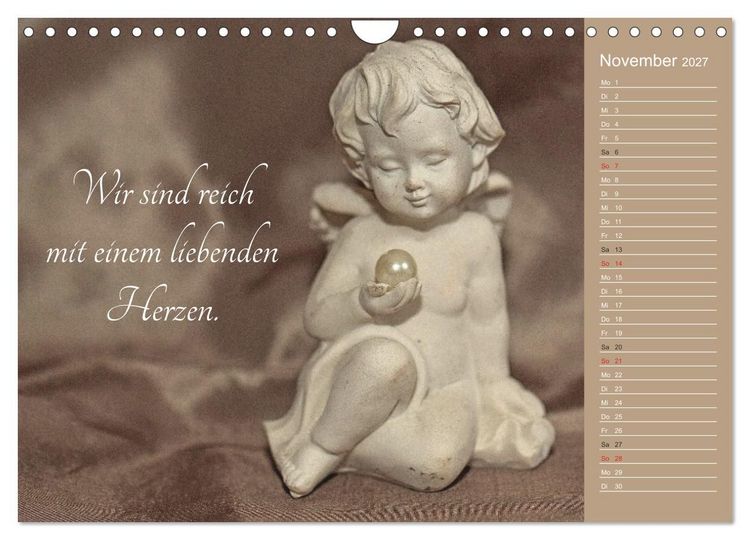 Produktbild: Engel - Die Worte der Liebe (Wandkalender 2027 DIN A4 quer), CALVENDO Monatskalender