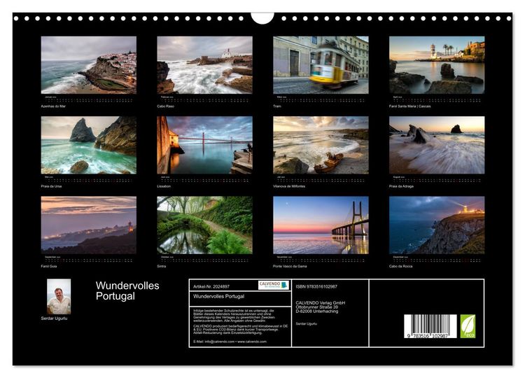 Produktbild: Wundervolles Portugal (Wandkalender 2026 DIN A3 quer), CALVENDO Monatskalender