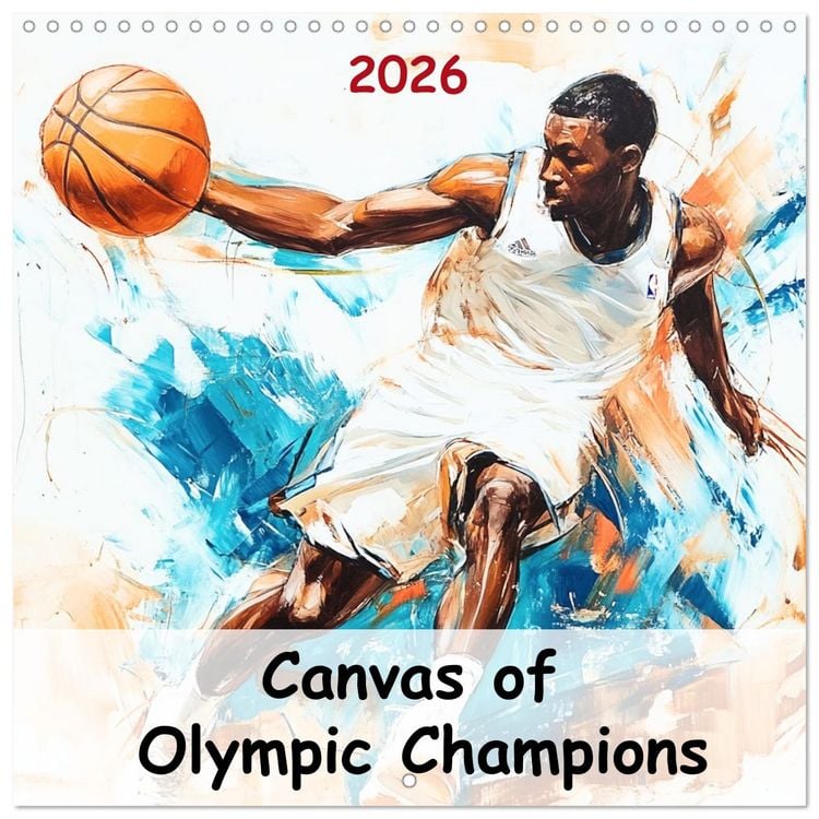 Produktbild: Canvas of Olympic Champions (Wall Calendar 2026 12 &times; 12 Inch) CALVENDO 12 Month Wall Calendar
