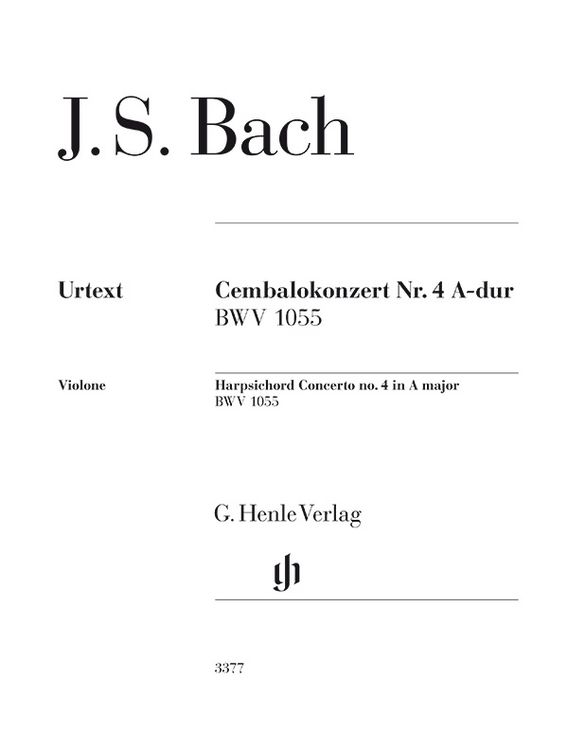Produktbild: Johann Sebastian Bach - Cembalokonzert Nr. 4 A-dur BWV 1055