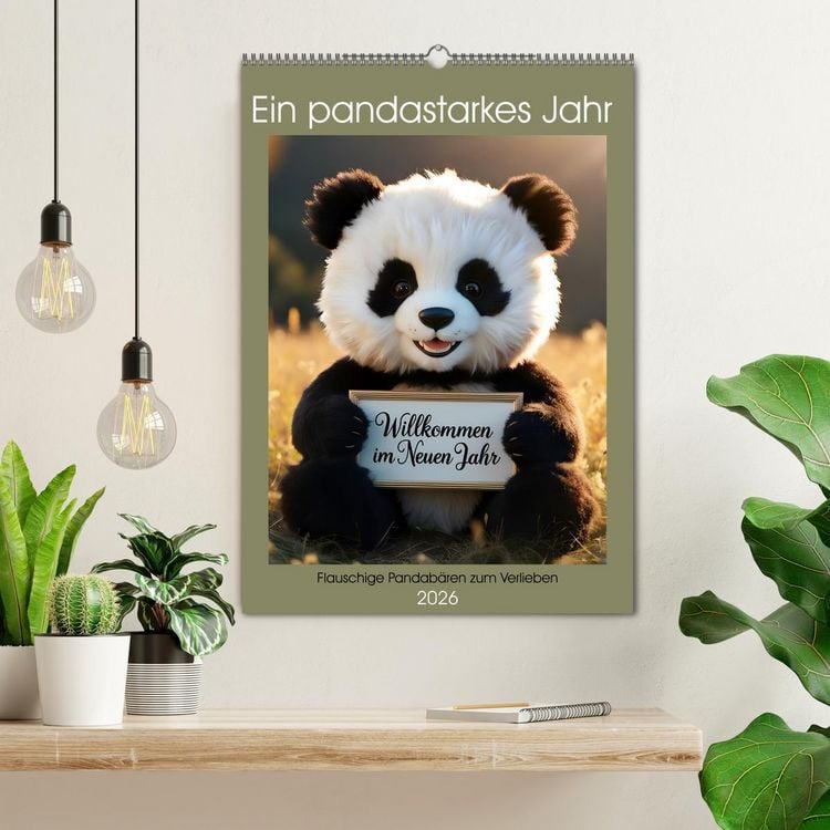 Produktbild: Ein pandastarkes Jahr - Flauschige Pandab&auml;ren zum Verlieben (Wandkalender 2026 DIN A2 hoch), CALVENDO Monatskalender